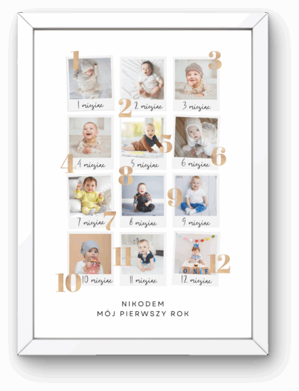 Kolaż „MÓJ PIERWSZY ROK” z Ramką