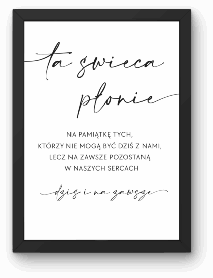 Plakat „Ta świeca płonie” – Tablica Pamięci