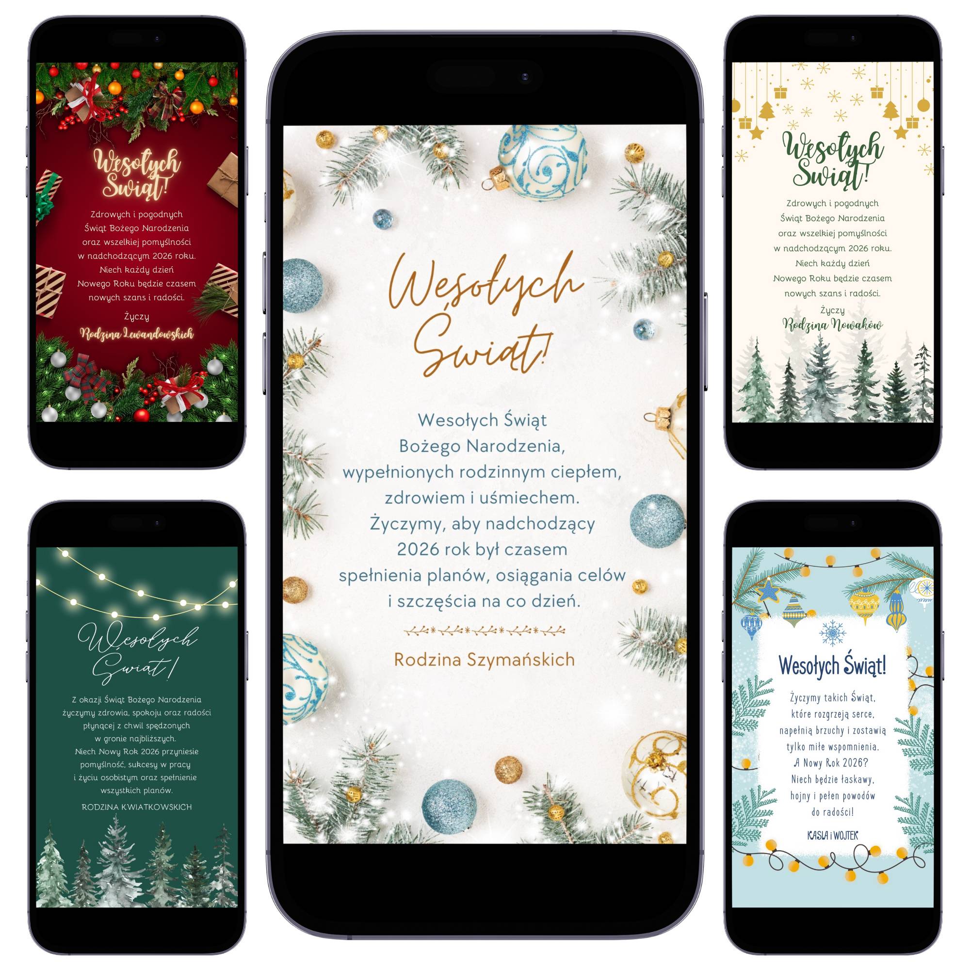 Cyfrowe E-Kartki Świąteczne z Życzeniami - Produkt Cyfrowy