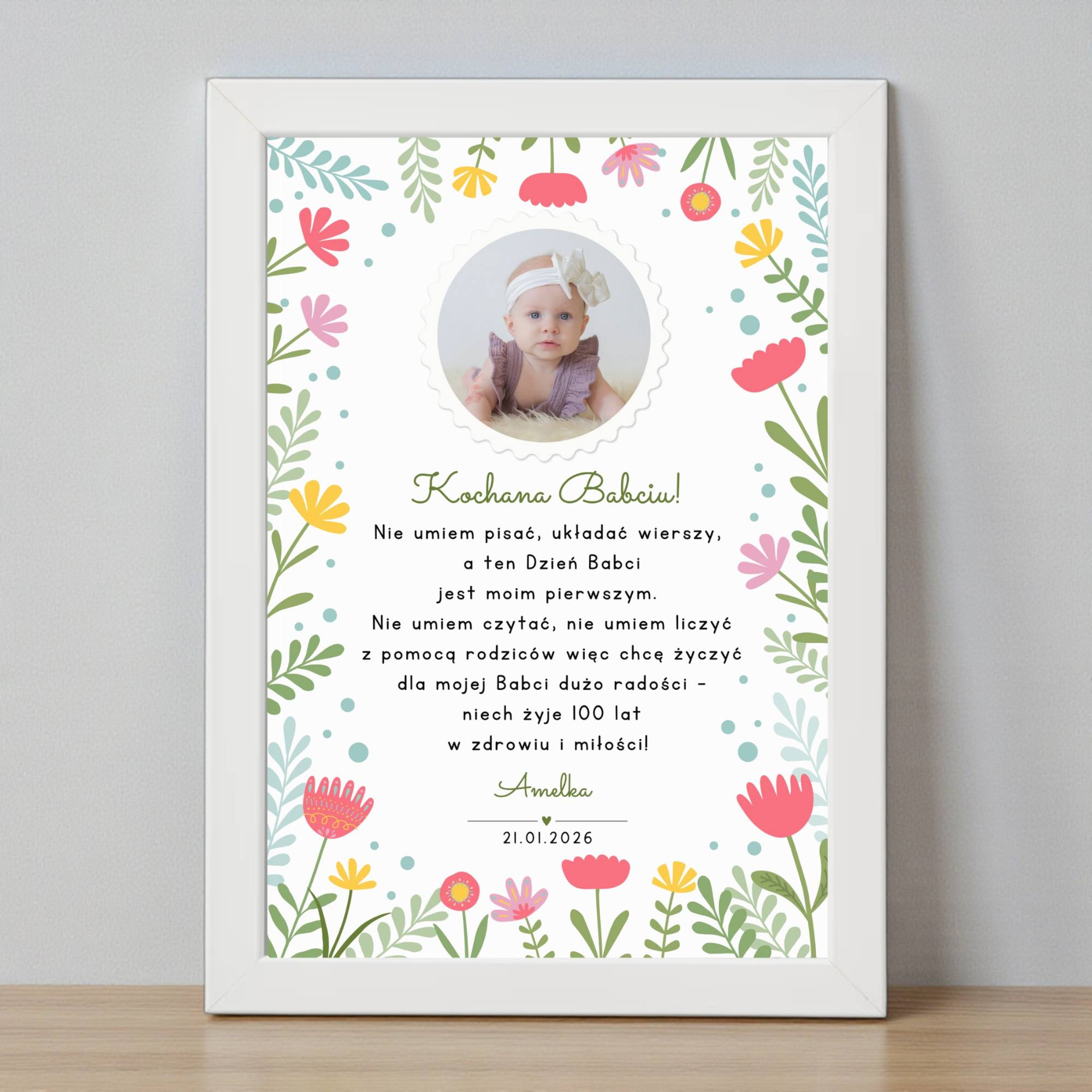 Plakat na Dzień Babci i Dziadka – Podziękowanie Ze Zdjęciem - obrazek 11