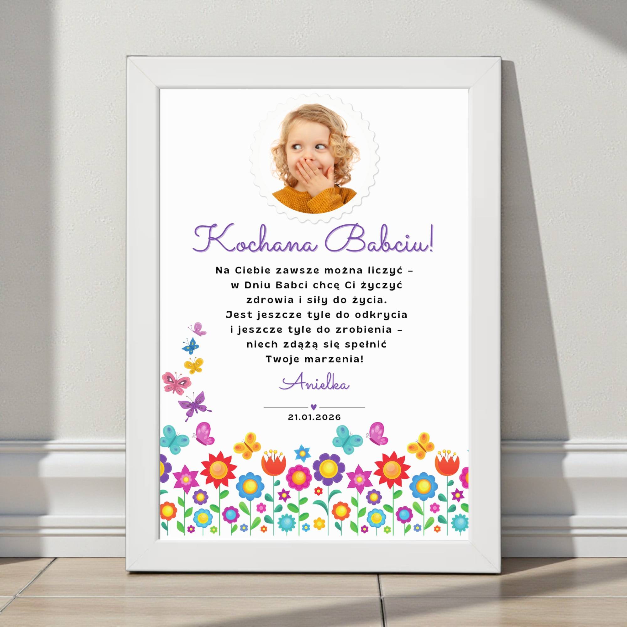 Plakat na Dzień Babci i Dziadka – Podziękowanie Ze Zdjęciem - obrazek 13