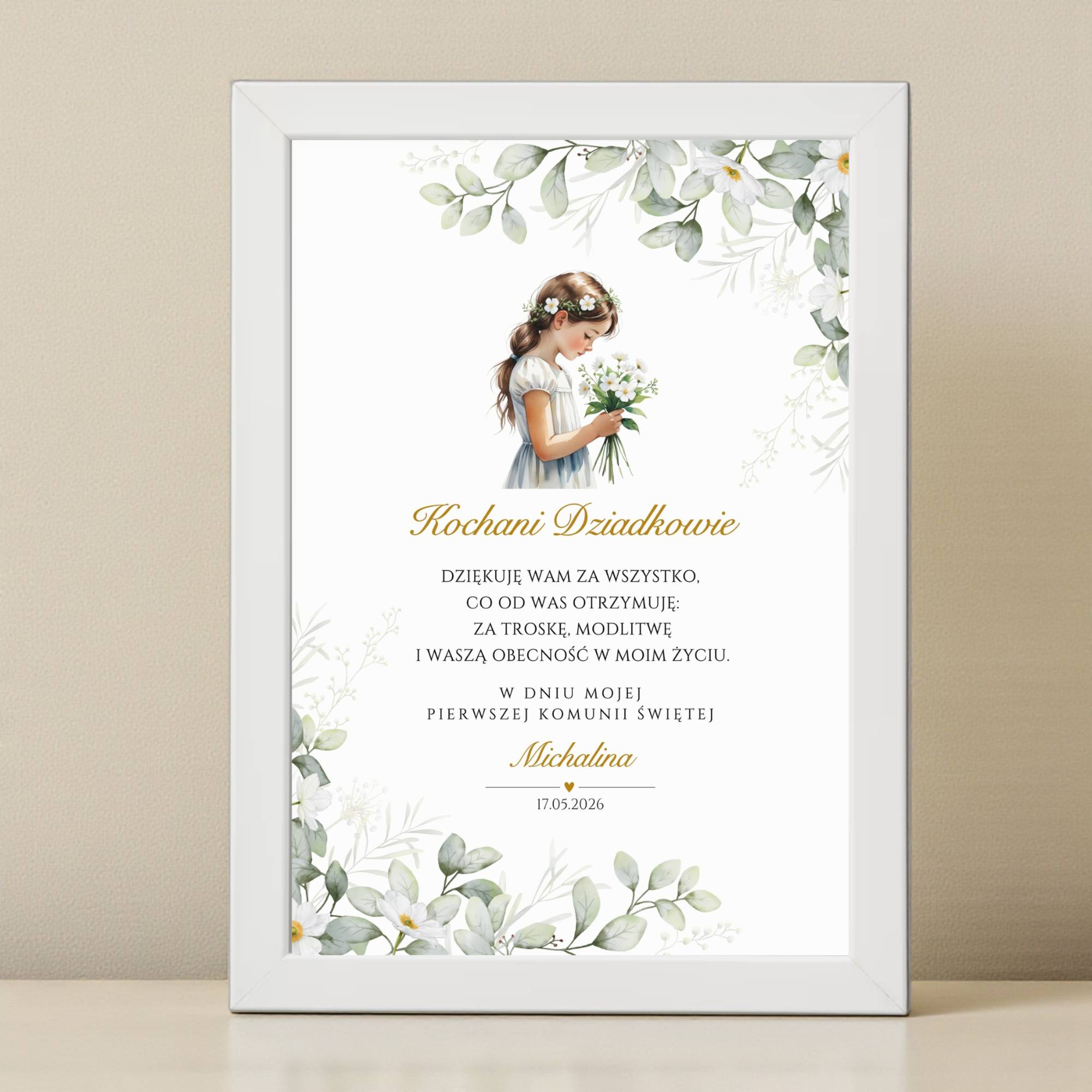 Podziękowanie Pierwsza Komunia Święta - Obrazek z Ramką - obrazek 6