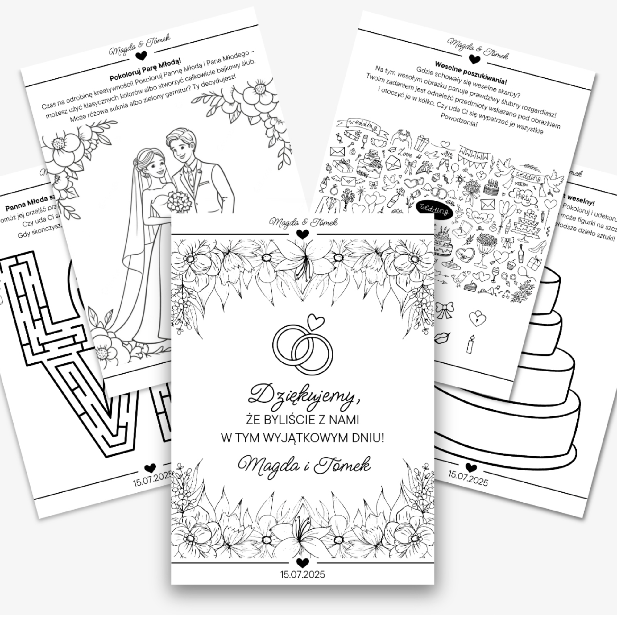 Weselny Zeszyt Aktywności - Plik PDF do Samodzielnego Druku - obrazek 2