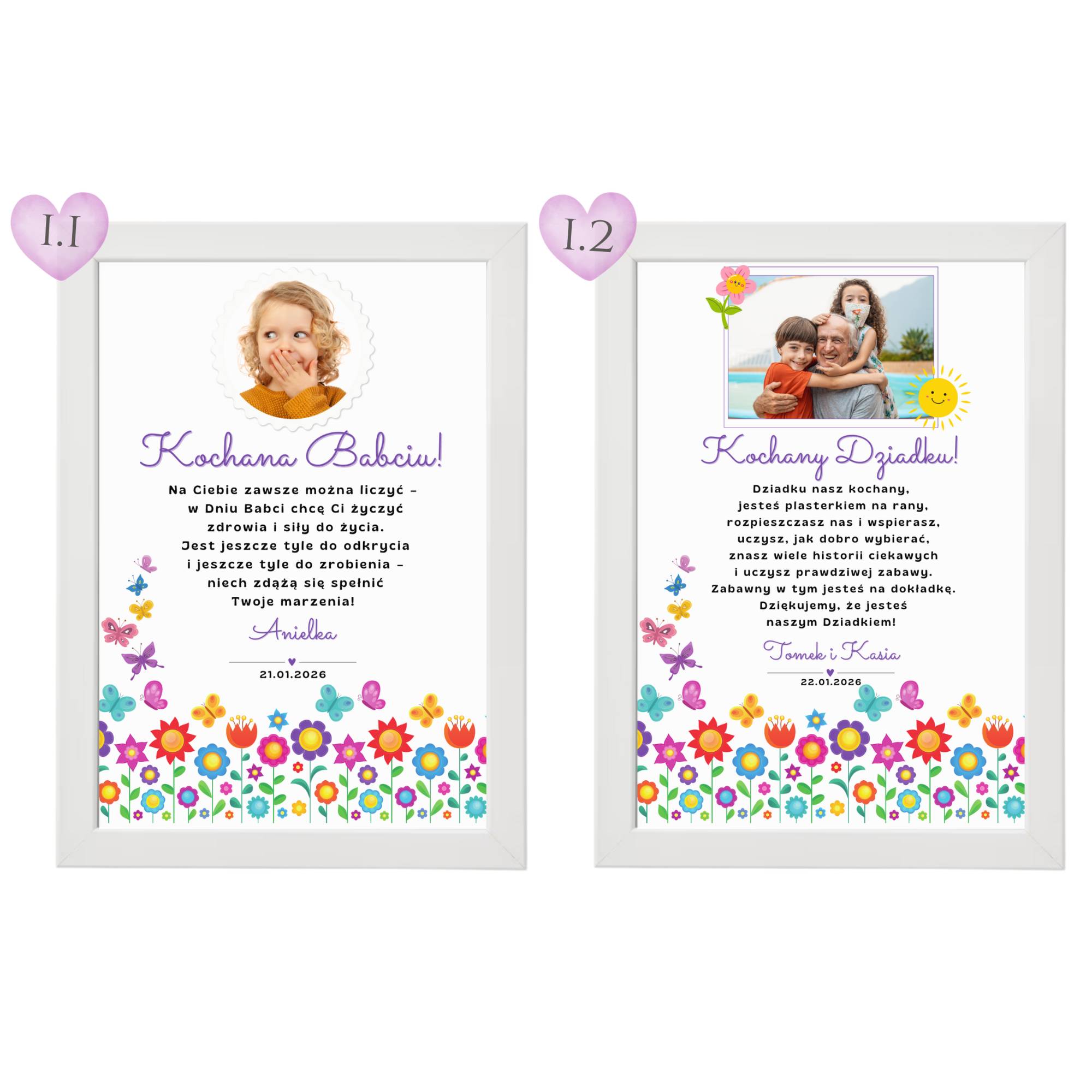 Plakat na Dzień Babci i Dziadka – Podziękowanie Ze Zdjęciem - obrazek 2