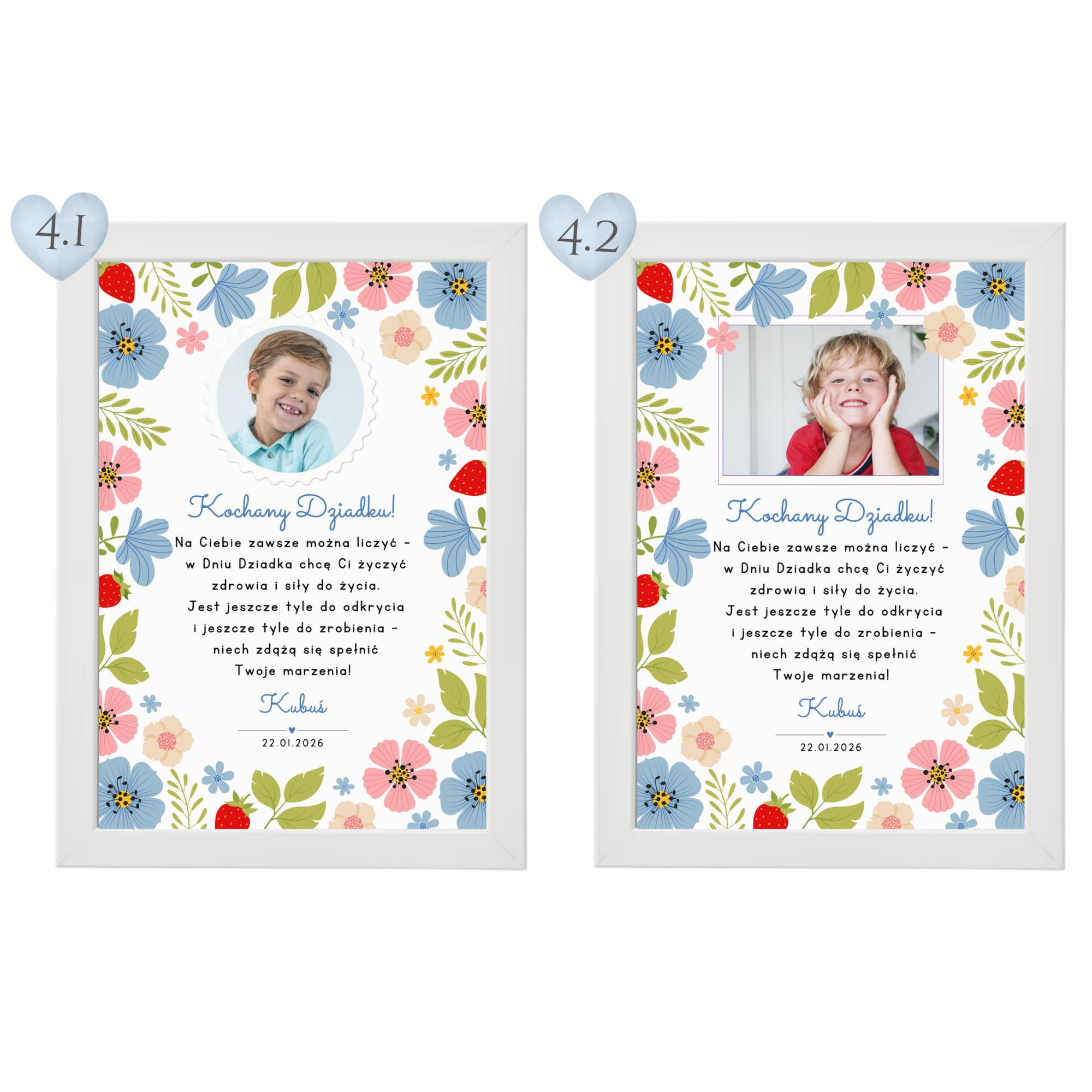 Plakat na Dzień Babci i Dziadka – Podziękowanie Ze Zdjęciem - obrazek 5