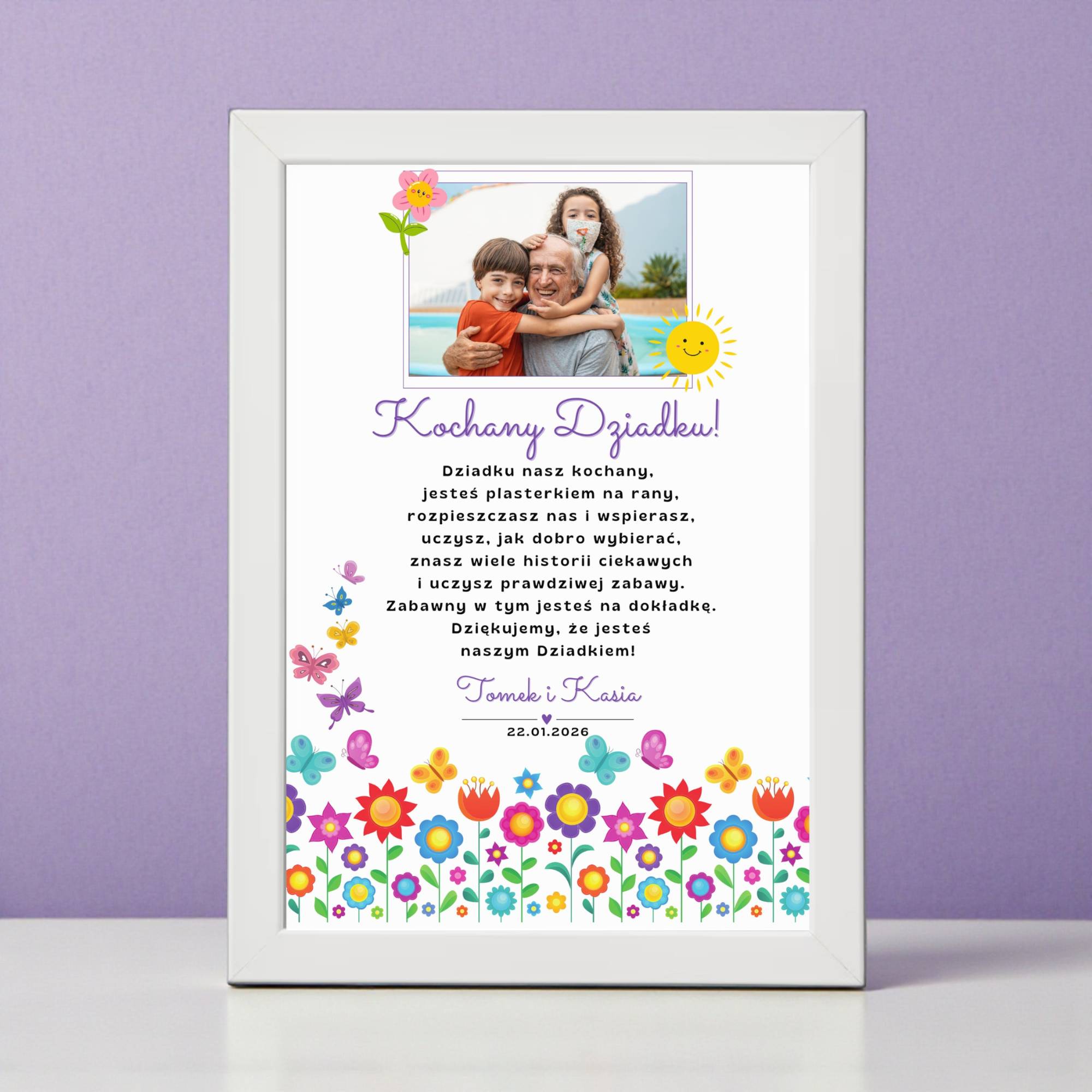 Plakat na Dzień Babci i Dziadka – Podziękowanie Ze Zdjęciem - obrazek 10
