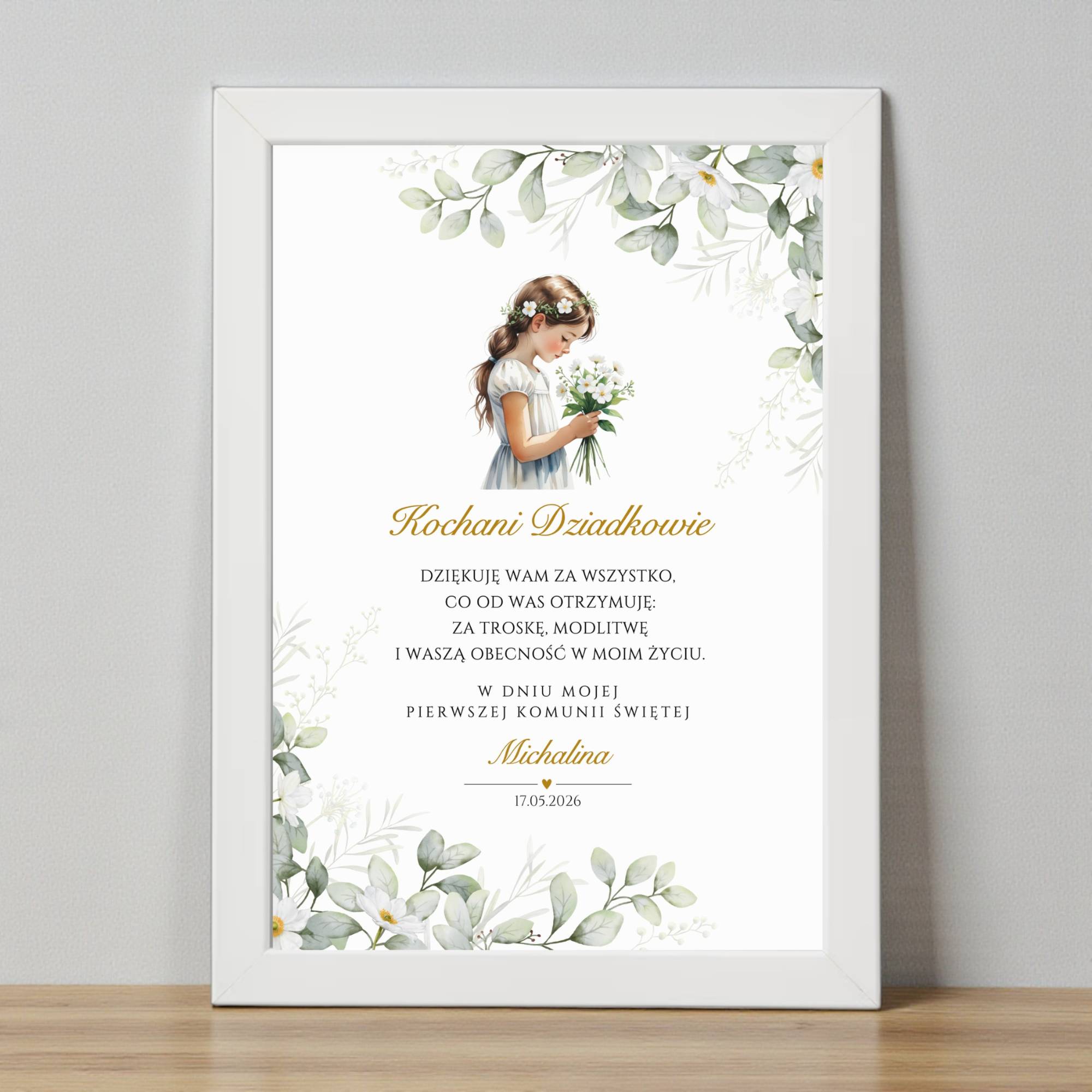 Podziękowanie Pierwsza Komunia Święta - Obrazek z Ramką - obrazek 10
