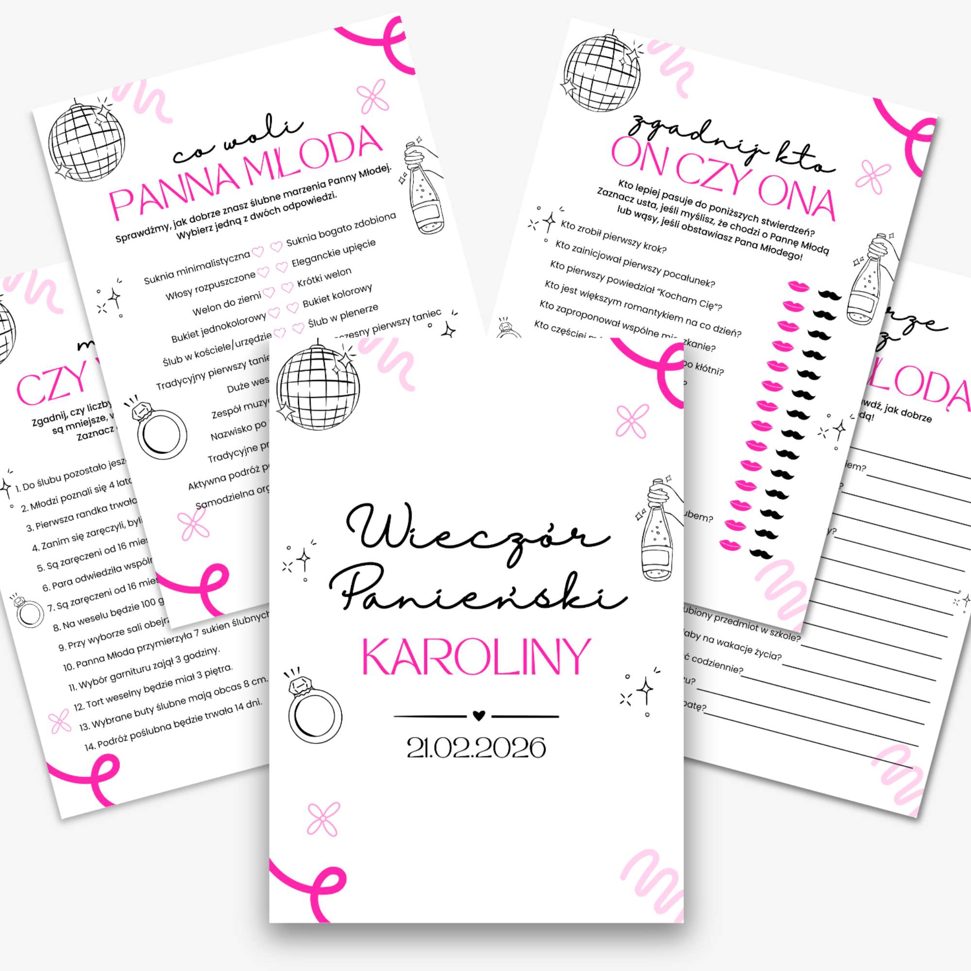 Zestaw Gier na Wieczór Panieński - Plik PDF do Druku