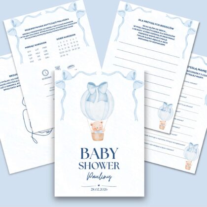 Zestaw Gier i Zabaw na Baby Shower - Plik PDF do Druku